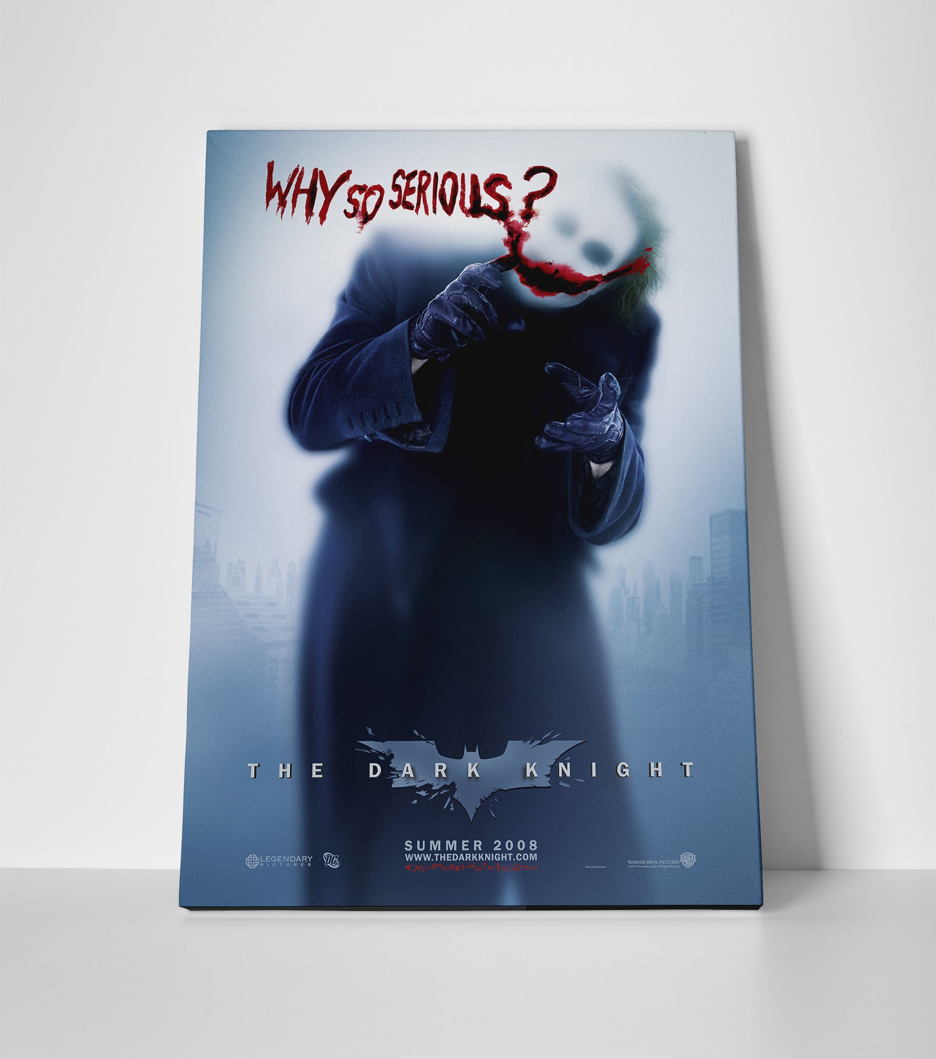 the joker Why So Serious movie poster canvas wall art print decor