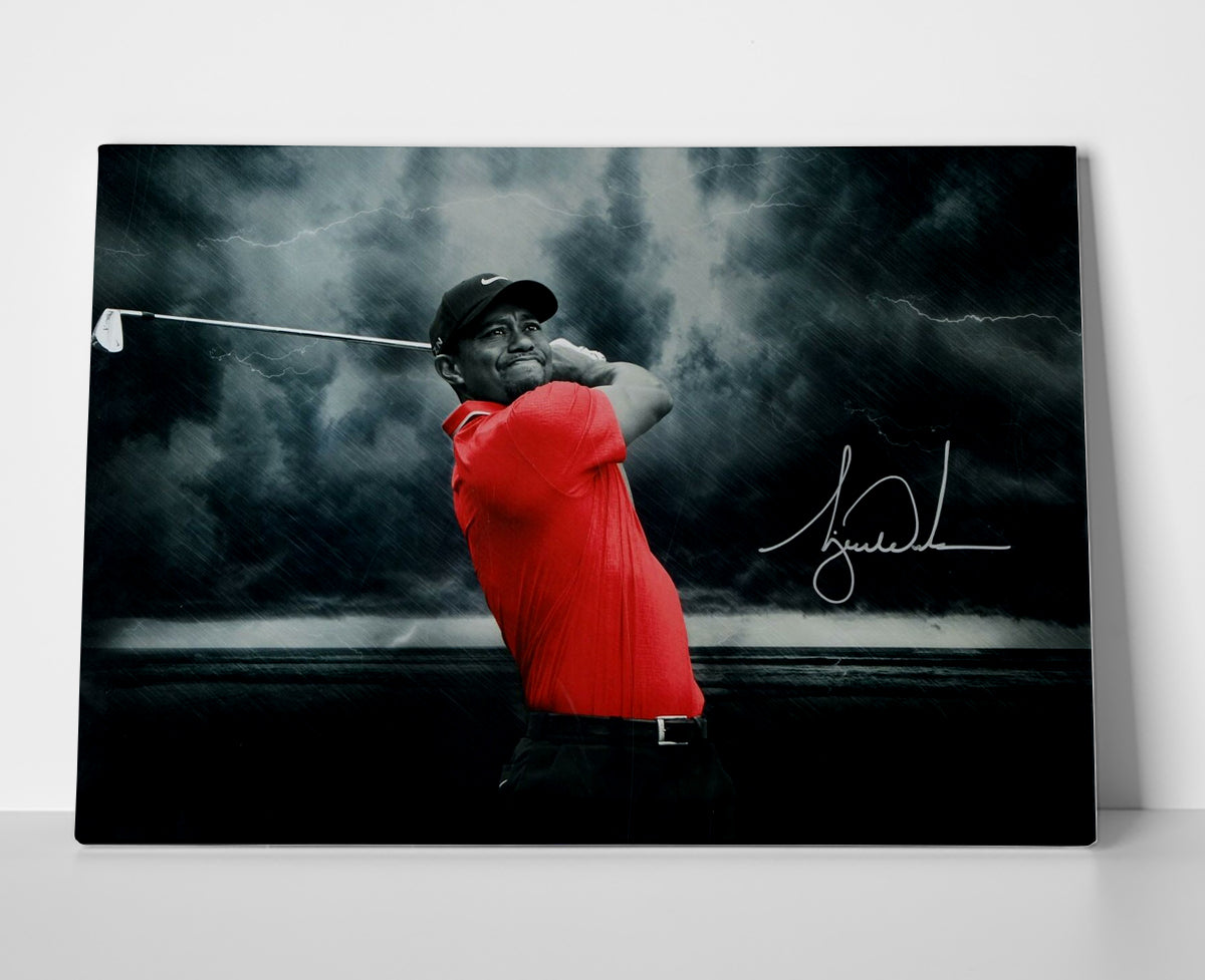 Tiger Woods Swing Poster canvas