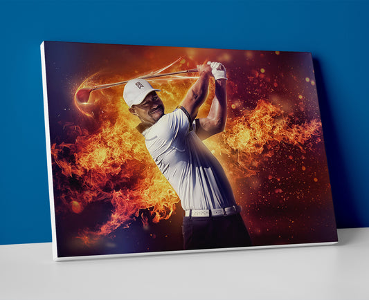 tiger woods golf poster canvas wall art