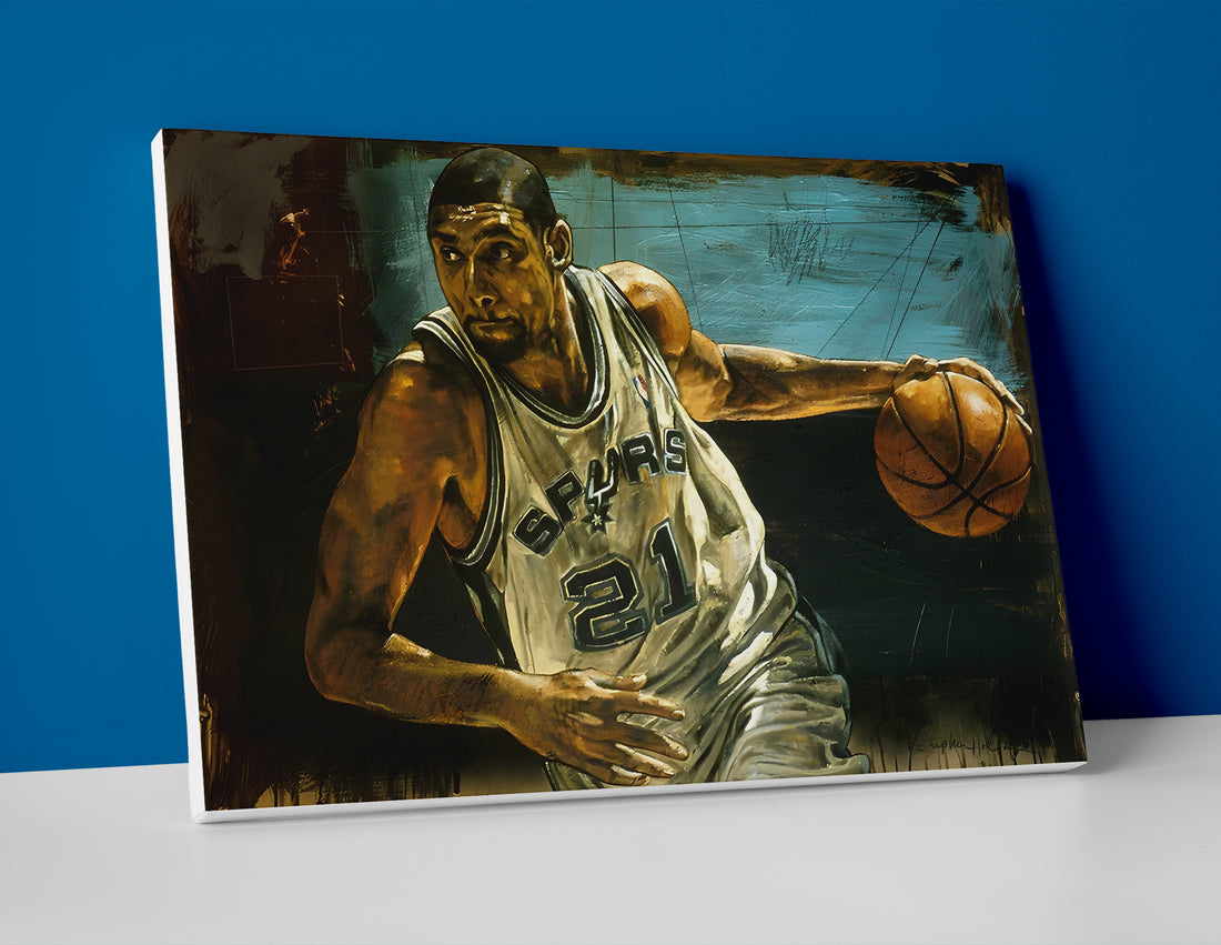 Tim Duncan Painting Poster or Canvas Wall Art