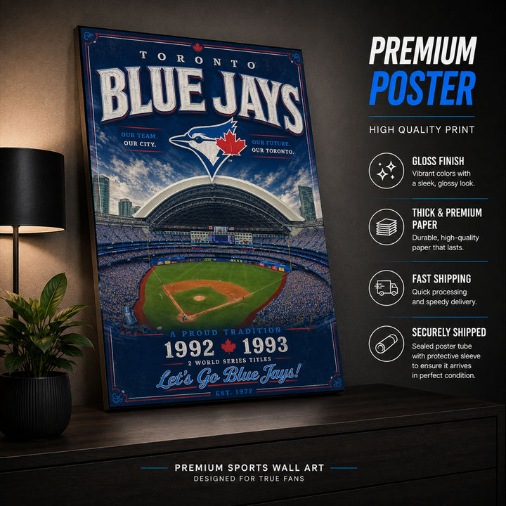 Toronto Blue Jays Stadium Fan Poster or Canvas Wall Art