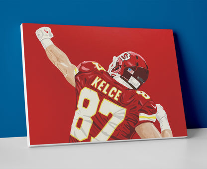 travis kelce poster canvas wall art artwork painting decor