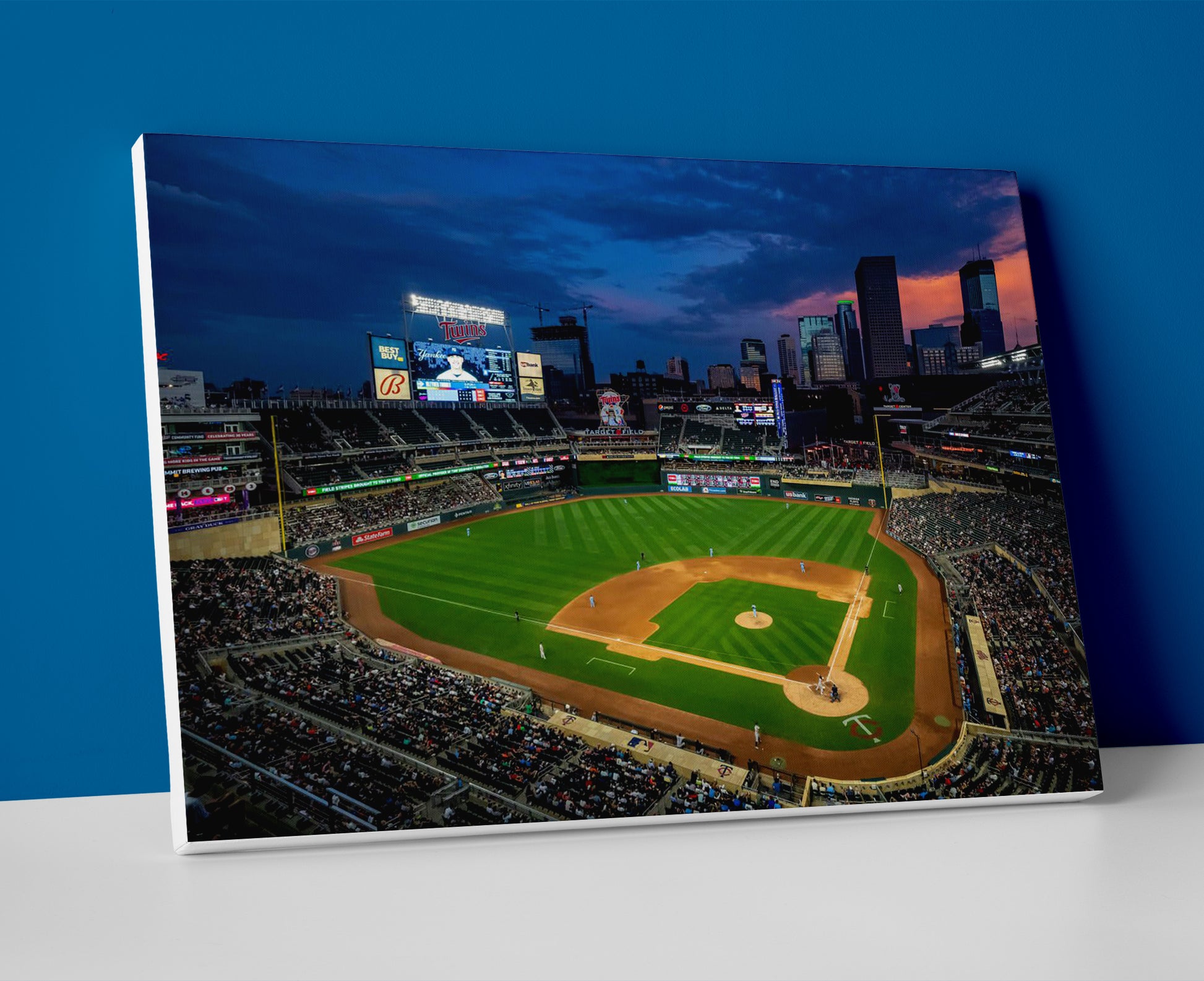 minnesota twins stadium poster canvas wall art painting artwork baseball