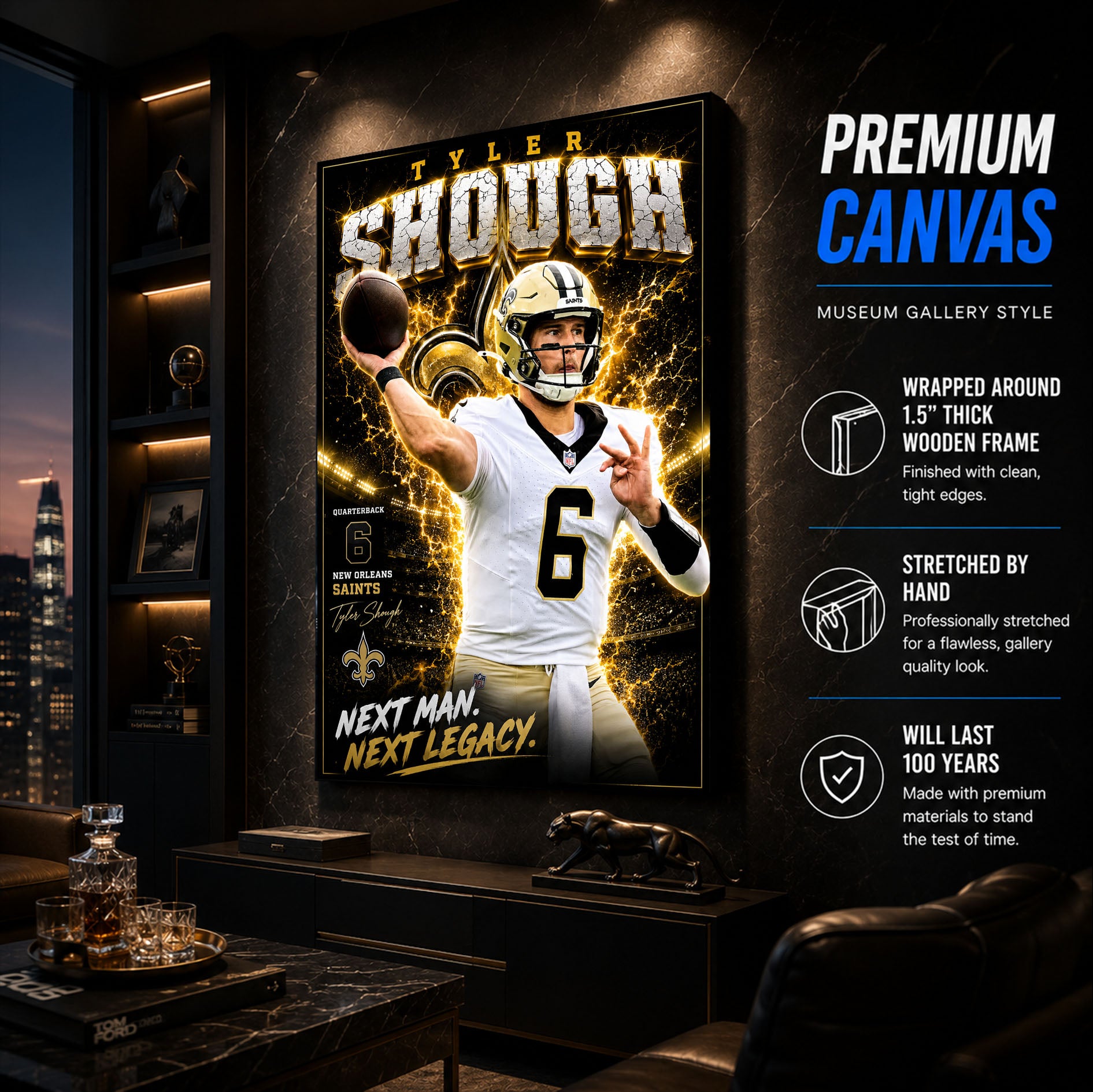 Tyler Shough Saints Fan Poster or Canvas Wall Art