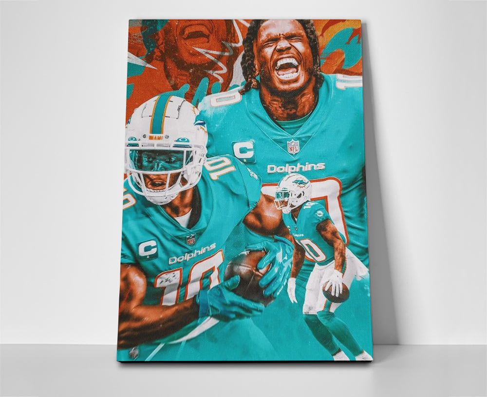 Tyreek Hill poster canvas dolphins football wall art