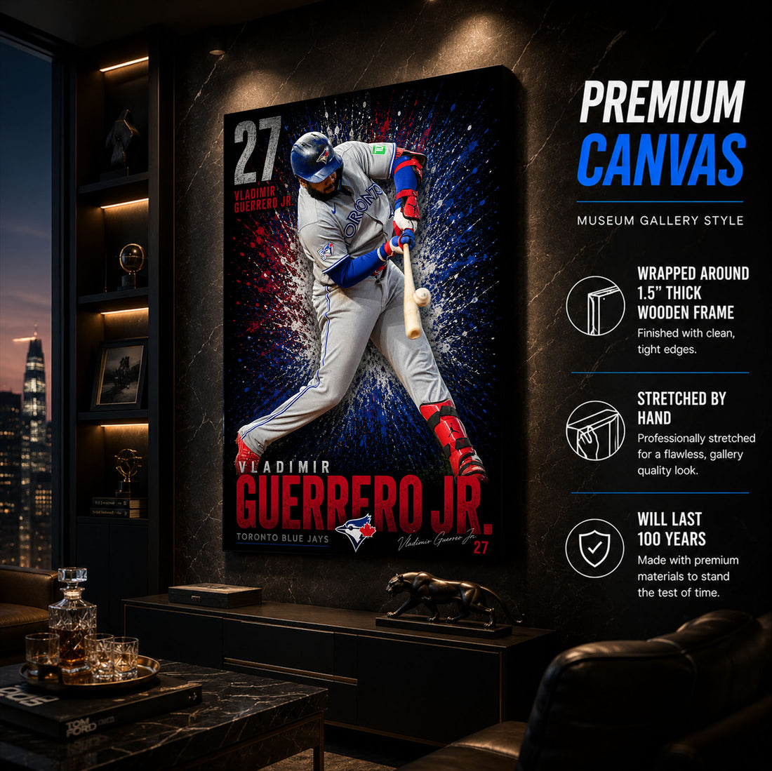 Vladimir Guerrero Jr Blue Jays Poster or Canvas Wall Art