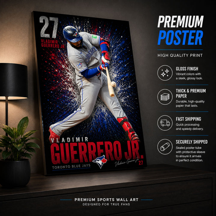 Vladimir Guerrero Jr Blue Jays Poster or Canvas Wall Art