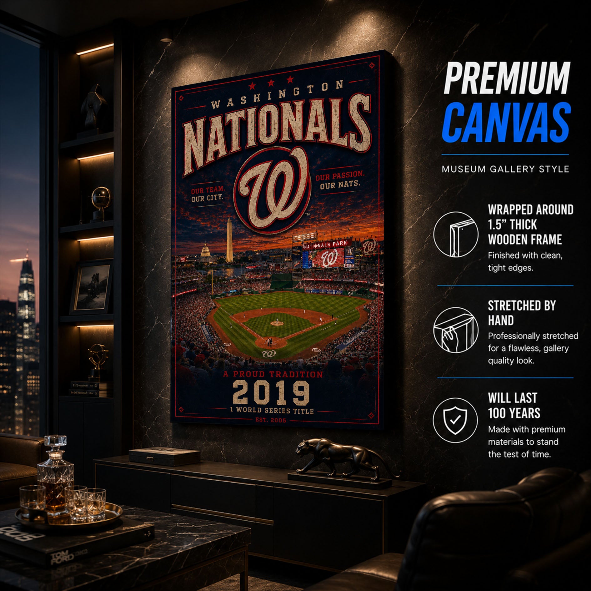 Washington Nationals Stadium Fan Poster or Canvas Wall Art