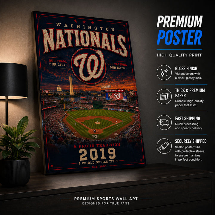 Washington Nationals Stadium Fan Poster or Canvas Wall Art