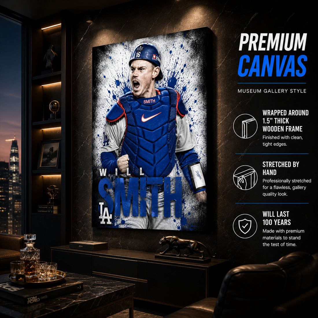 Will Smith Dodgers Poster or Canvas Wall Art