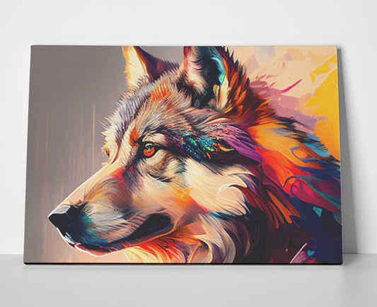 Wolf Painting Poster canvas