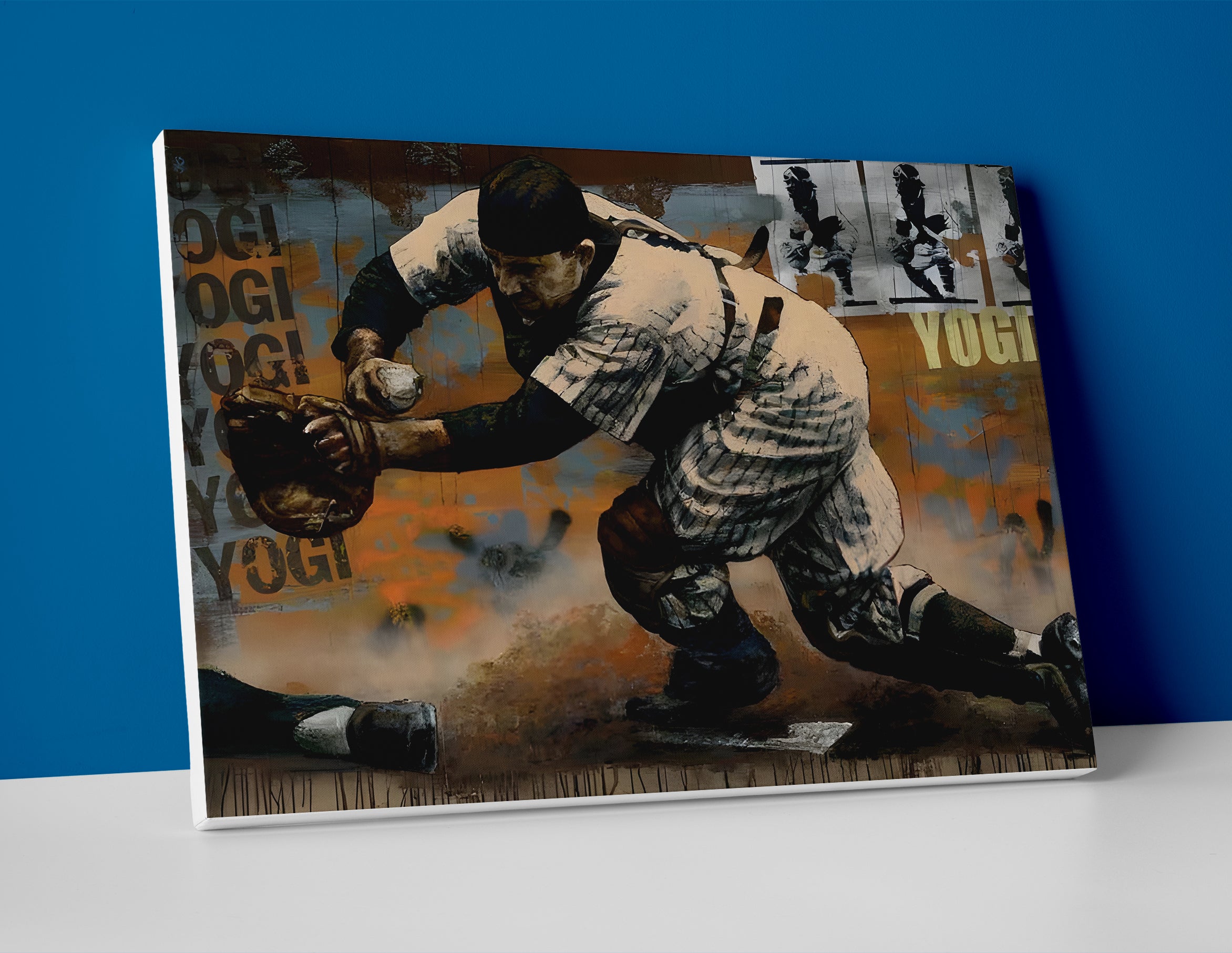 Yogi Berra Painting Poster or Canvas Wall Art