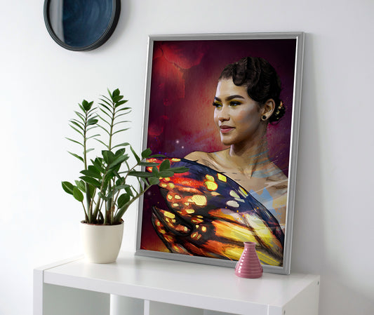 zendaya poster canvas wall art print painting decor