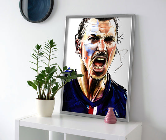 zlatan poster canvas soccer wall art print
